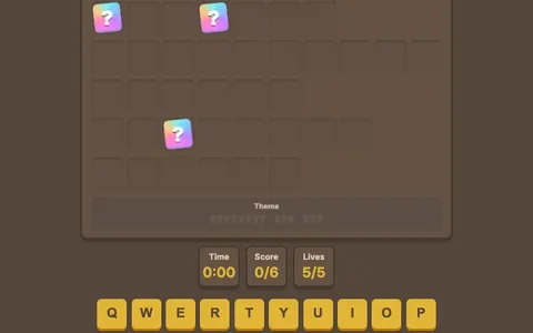 'Letteripher' game in progress