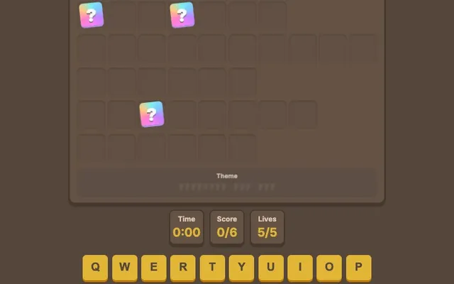 'Letteripher' game in progress