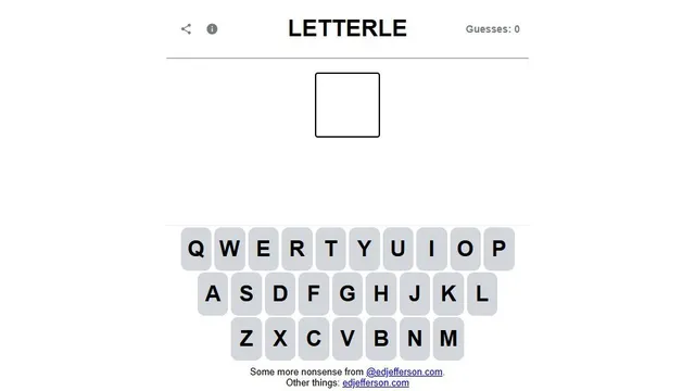 'Letterle' game in progress