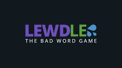 Lewdle official game page captured in a desktop browser