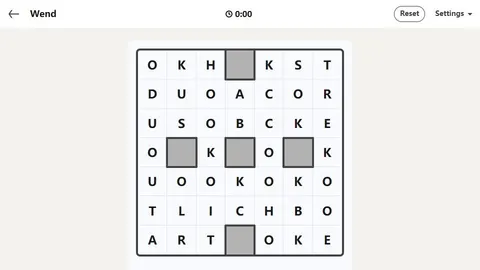 'LinkedIn - Wend' game in progress
