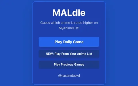 'MALdle' game in progress