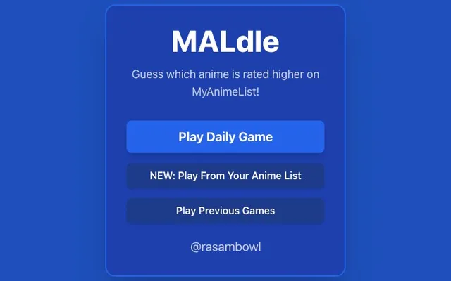 'MALdle' game in progress