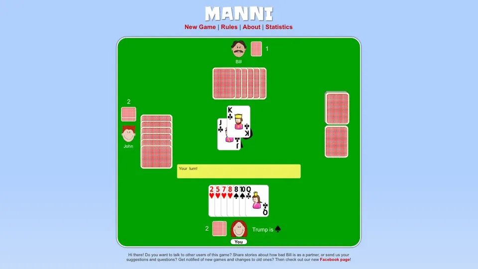 Manni official game page captured in a desktop browser