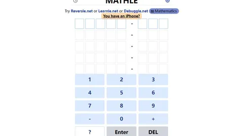 Mathle official game page captured in a desktop browser