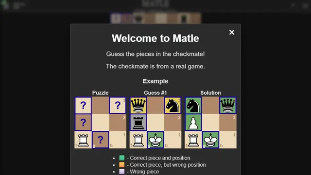 Matle official game page captured in a desktop browser