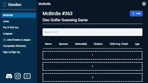 Mcbirdle official game page captured in a desktop browser
