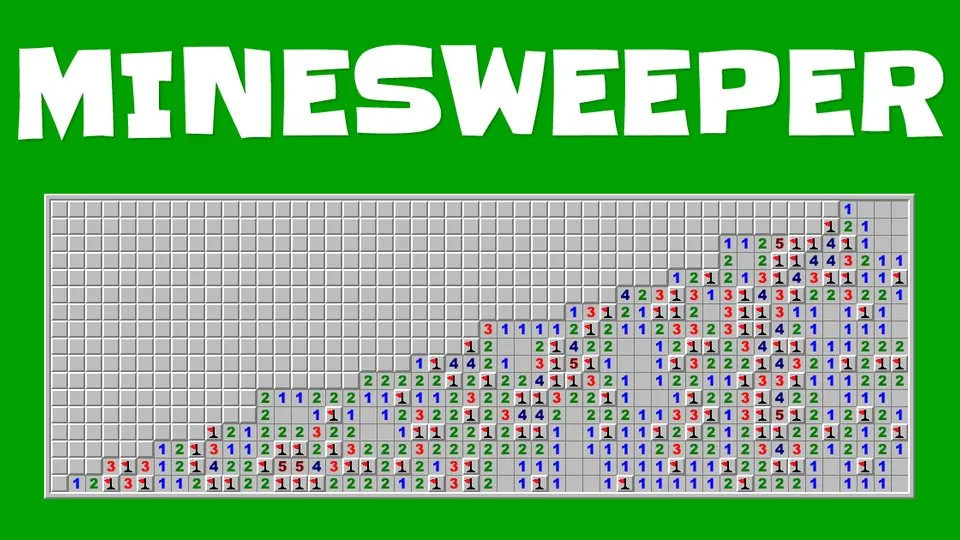 Minesweeper official game page captured in a desktop browser