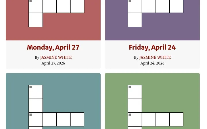 'Mini Crossword (The Observer)' game in progress