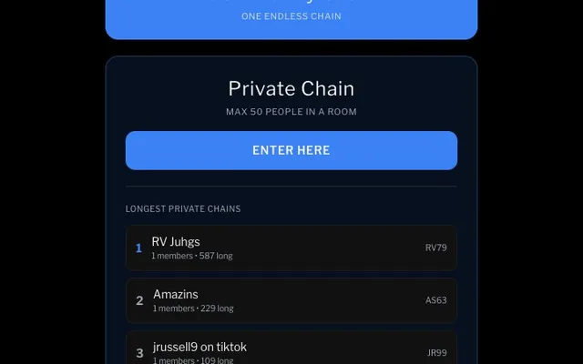 'MLB Name Chain' game in progress