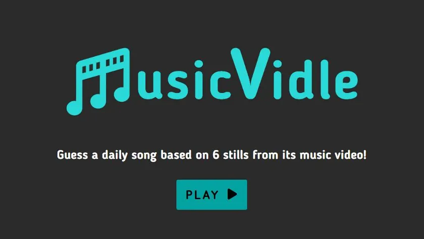 MusicVidle official game page captured in a desktop browser