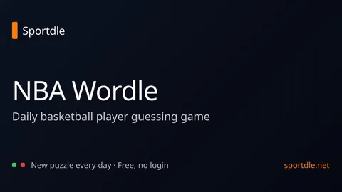 NBA Sportdle official game page captured in a desktop browser