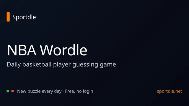 NBA Sportdle official game page captured in a desktop browser