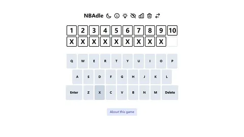 'NBAdle' game in progress