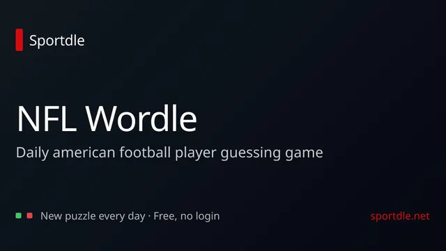 NFL Sportdle official game page captured in a desktop browser