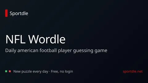 NFL Sportdle official game page captured in a desktop browser