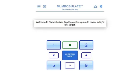 Numbobulate official game page captured in a desktop browser