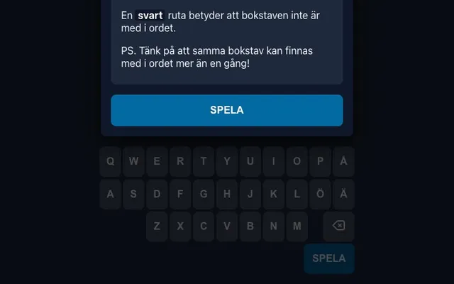 'Ordel' game in progress