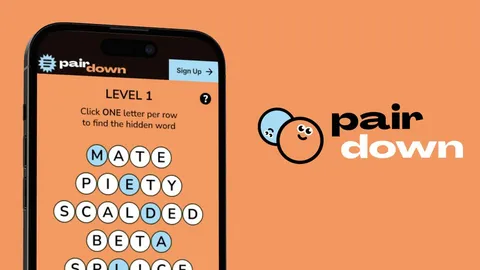 Pair Down official game page captured in a desktop browser