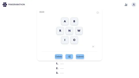 'Pangramathon' game in progress