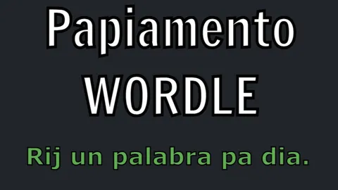 Papiamento Wordle official game page captured in a desktop browser