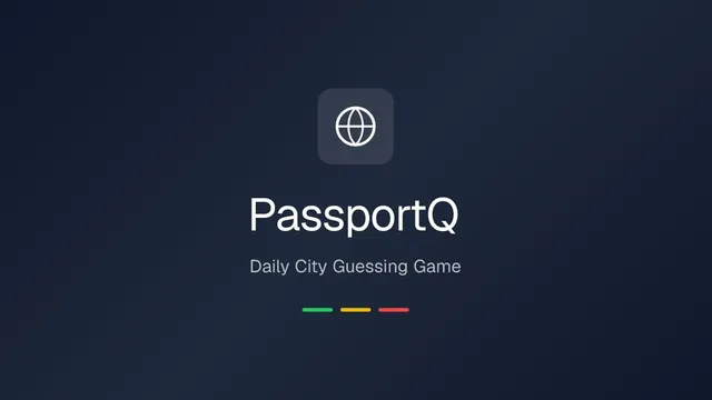 PassportQ official game page captured in a desktop browser