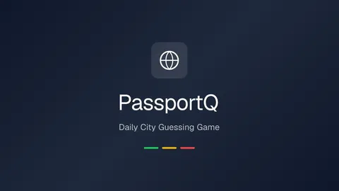 PassportQ official game page captured in a desktop browser