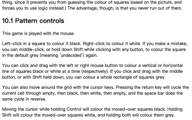 'Pattern' game in progress