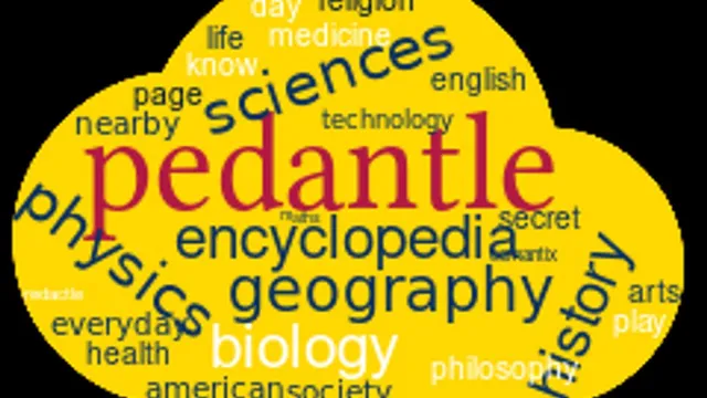 pedantle official game page captured in a desktop browser