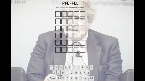 Pfeffel official game page captured in a desktop browser