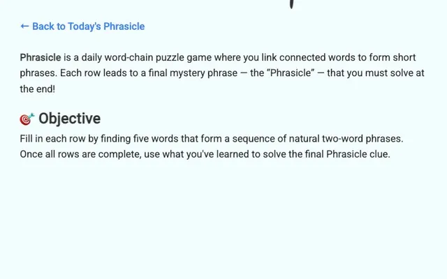 'Phrasicle' game in progress