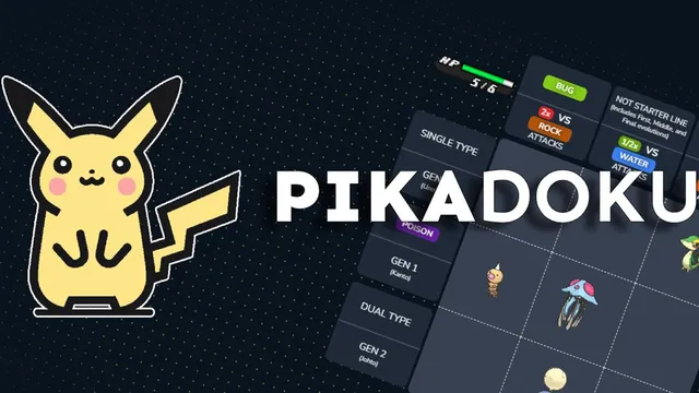 Pikadoku official game page captured in a desktop browser