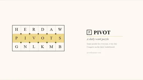 PIVOT official game page captured in a desktop browser