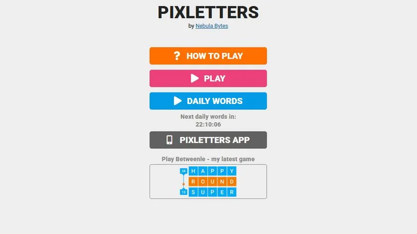 Pixletters tutorial explaining blue, green, red, and gray pixel feedback