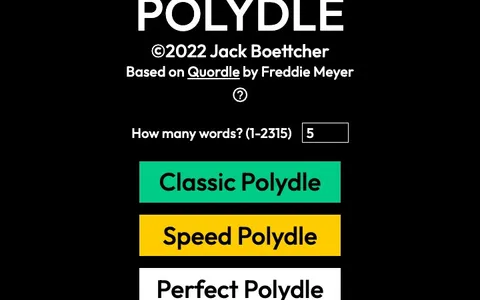 'Polydle' game in progress