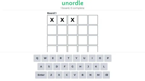 'polyordle' game in progress
