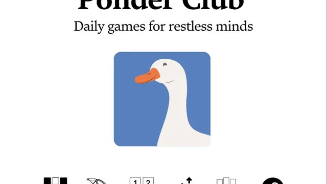 Ponder Club official game page captured in a desktop browser