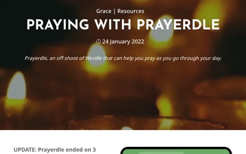 'Prayerdle' game in progress