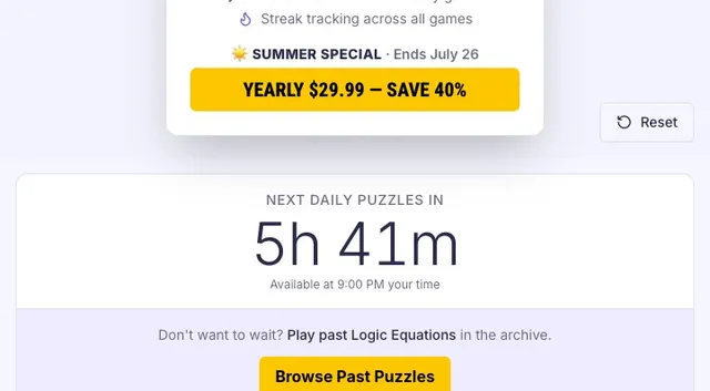 'Puzzleship - Logic Equations' game in progress