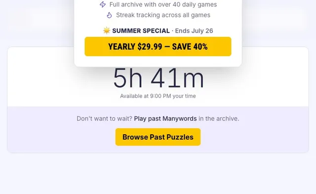 'Puzzleship - Manywords' game in progress