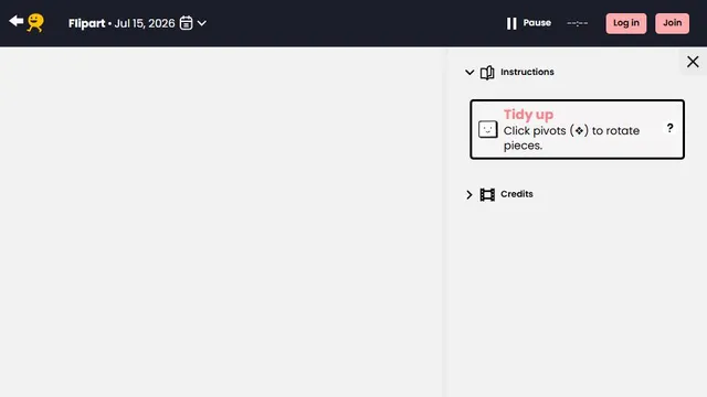 Puzzmo - Flipart official game page captured in a desktop browser