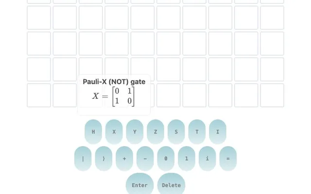 'Quantle' game in progress