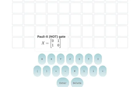 'Quantle' game in progress