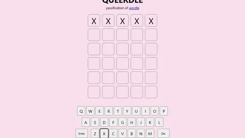 'Queerdle' game in progress