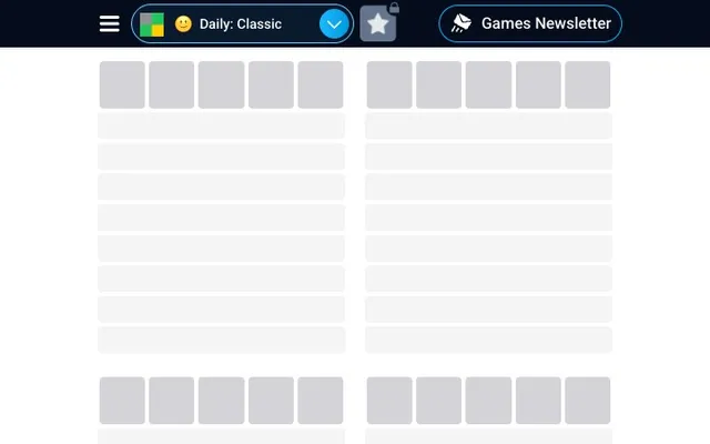 'Quordle' game in progress