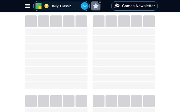 'Quordle' game in progress