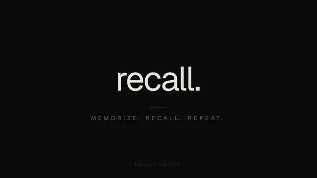 recall. official game page captured in a desktop browser