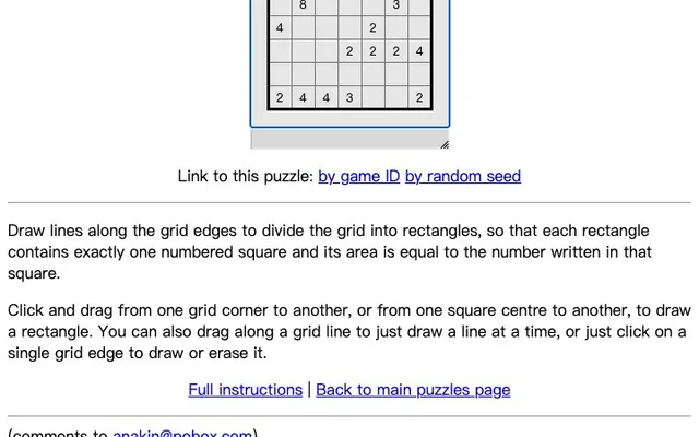 'Rectangles' game in progress