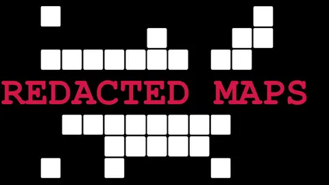Redacted Maps official game page captured in a desktop browser