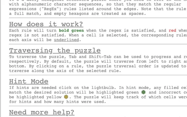 'Regexle' game in progress